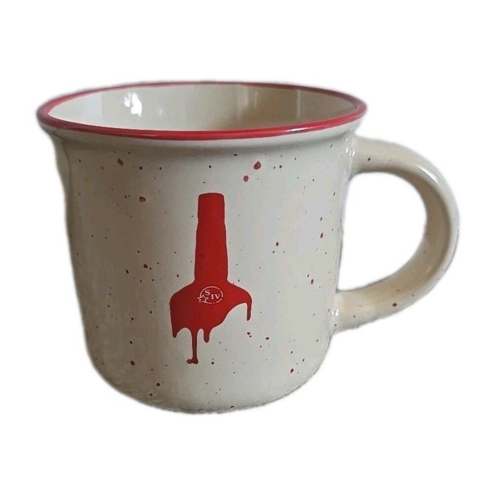 Maker’s Mark Kentucky Bourbon Ceramic Red Speckled Campfire Coffee Mug Cup 3.75"